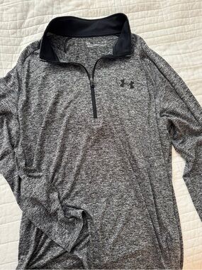 Under Armour Men's Heather Gray 1/4 Zip Performance Pullover